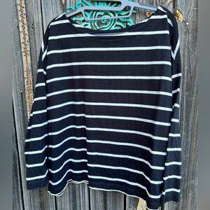 Petite Long-Sleeve Mariner Loose Tee